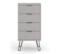 Augusta 4 Drawer Narrow Chest Grey