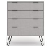 Augusta Chest - 4 Drawer - Grey - Hairpin Legs