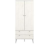 Core Products Augusta Curve 2 Door 2 Drawer Wardrobe, White