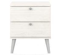 Augusta Curve White Waxed Pine Bedside Chests Wardrobe Sideboard - Home Assembly