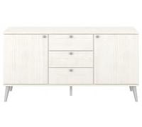 Core Products Augusta Curve 2 Doors 3 Drawers Medium Sideboard, White