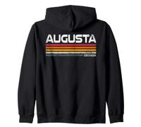 Augusta Georgia Vintage Retro Stripes Hometown Design Zip Hoodie
