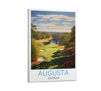Augusta Georgia Vintage Travel Poster Golf 16x24inch(40x60cm) Canvas Print for Living Room, Bedroom, Dorm, Home, Office Wall Decoration