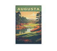 Augusta Georgia Vintage Travel Posters Golf 08x12inch(20x30cm) Canvas Print for Living Room, Bedroom, Dorm, Home, Office Wall Decoration