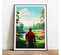 Augusta golf print - Georgia, Augusta poster, Augusta Artwork, Framed or print only (A3 (11.7 x 16.5 in))