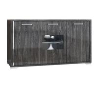 Augusta Grey Oak Effect 3 Door Medium Sideboard