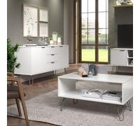 Augusta Industrial Sideboard 1 Door 3 Drawers, Melamine Finish - Metal Feet