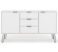 Augusta Medium Sideboard - 2 Doors - 130cm - White - Hairpin Legs