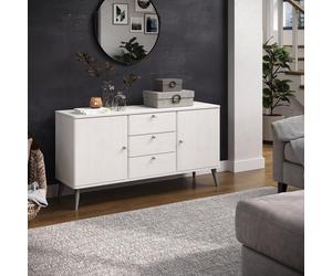 Augusta Medium Sideboard, Industrial Style, Antique Wax Finish, Various Colours