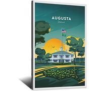 Augusta National Golfs Club Evening Traditional Poster Vintage Travel Poster Canvas Art Print Office Family Bedroom Decorative Posters Gift Wall Decor Poster 12x18inchs(30x45cm) Frame-.