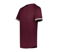 Augusta Sportswear Boys Cutter+ Henley Jersey Maroon/White