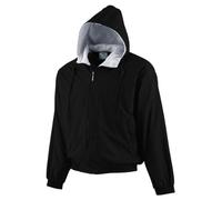 Augusta Sportswear Hooded Taffeta Jacket/Fleece Lined, 3X-Large, Black