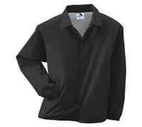 Augusta Sportswear Kids' Augusta Youth Nylon Coaches Jacket, Black, Medium