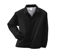Augusta Sportswear Men's Nylon Coach's Jacket/Lined, Black, XXL