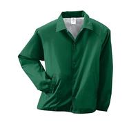 Augusta Sportswear Men's Nylon Coach's Jacket/Lined, Dark Green, XL