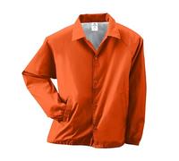 Augusta Sportswear Men's Nylon Coach's Jacket/Lined, Orange, L