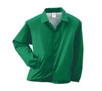 Augusta Sportswear Men's Nylon Jacket/Lined-Rain-Ready, Water-Resistant Outerwear for Coaches & Outdoor Activities, Kelly, XXL
