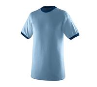 Augusta Sportswear Men's Ringer tee Shirt Light Blue/Navy