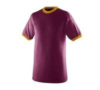 Augusta Sportswear Men's Ringer tee Shirt Maroon/Gold
