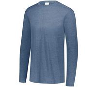 Augusta Sportswear Tri-Blend Long Sleeve Crew, Storm Heather, L