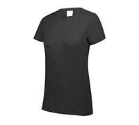 Augusta Sportswear Womens Tri-Blend T-Shirt Short Sleeve, Black Heather, Large