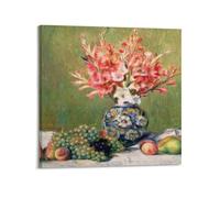 Auguste Pierre Renoir Works (Flowers And Fruit) Classic Artwork Reproduction Printed Canvas Hanging Paintings Poster 20x20inch(50x50cm)
