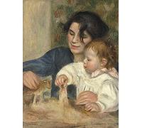 Auguste Renoir Gabrielle And Jean Art Print Canvas Premium Wall Decor Poster Mural