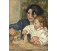 Auguste Renoir Gabrielle And Jean Large Art Print Poster Wall Decor Premium Mural