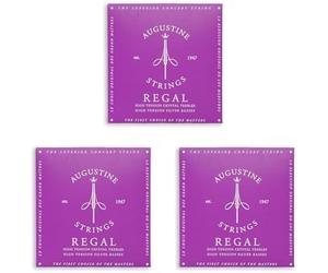 Augustine 650537 "Regals Label" Classical Guitar String Kit - Blue high (Pack of 3)