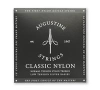 Augustine Classic Black Label Nylon Guitar Strings (Complete Set) for Classical Guitars - Regular Tension Trebles, Low Tension Basses - Vintage Sound, Full Tone