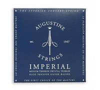 Augustine Imperial Blue Nylon Guitar Strings (Premium Complete Set) for Classical Guitars - Medium Tension Trebles, High Tension Basses - Bright, Powerful, Clear Sound