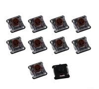 AugustknowU 10 Pack For Mechanical Keyboard Switches for Kailh Thin Series 1353 Linear Tactile Switches with High Durability and Quiet Function for Office Use (Brown)
