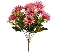 AugustknowU 11 Heads Realistic Silk Chrysanthemum Bouquet For Home Decor Table Centerpiece Wall Accent And Studio Photography(Brownish Red)