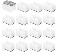 AugustknowU 16/24 Pack Chair Leg Covers With Felt Pads With Secure Attachment To Prevent Slipping And Floor Scratches For Various Furniture Legs(16 White)
