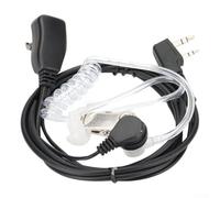 AugustknowU 2 Pin PTT Microphone Headset Compatible With Almost All Two Pin Talkies Featuring Standard 3.5 Mm Top Pin And 2.5 Mm Bottom Pin Configuration