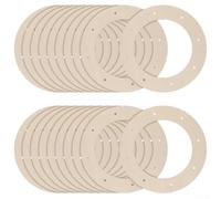 AugustknowU 20Pcs Wooden Wreath Frames With For Hanging Holes For Craft Use, Circular Wood Shapes For DIY Decoration Projects Including Seasonal And Event Decor(30CM)