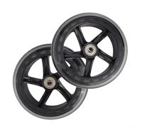 AugustknowU 2pcs Polyurethane Wheels for Roller Skates and Trolleys and Elastic Design for Long Life (125mm*24mm translucent)