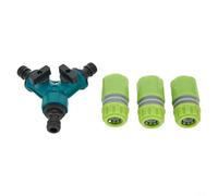 AugustknowU 3-Way Garden Hose Splitter - 3/4" Thread Y-Shaped ABS Water Connector with Independent Valves, Outdoor Tap Splitter for Two-Branch Watering, Lawn & Garden Use