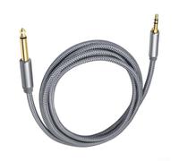 AugustknowU 6.35mm FOR TS To 3.5mm TRS Audio Interconnect Cable Suitable For Instrument Outputs And Line Level Inputs(3 Meters)