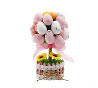 AugustknowU Decorative Handmade Easter Egg Tree For Springtime And Holiday Use, Adds Festive Touch To Various Event Settings(Pink version)