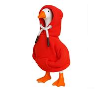 AugustknowU Desk Goose Hoodie Accessory Crafted from Sturdy Cotton Blend, Designed for a Secure Fit and to Add Charm to Workspaces (Red)