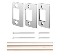 AugustknowU Door Strike Plate Set Constructed From Resistant Stainless Steel For Long Lasting Performance In Various Environments(straight silver)