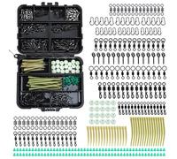 AugustknowU Fishing Accessories Collection 300pcs With Hose Stoppers Swivels Supporting 180 Degree Unfolding Design