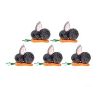 AugustknowU For Festive Flair with 5pcs Easter Bunny Hair Clips Decorations for Any Celebration (Gray)