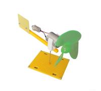 AugustknowU For Science Project Wind Turbine DIY Kit With E10 LED Lamp And Tail Fin Mechanism For Real World Energy Capture Study