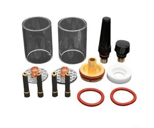 AugustknowU Gas Lens Assembly Kit For WP17 WP18 WP26 TIG Torches With 14 Short Lenses And Thermal-Resistant Quartz Glass Protection