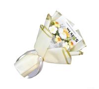 AugustknowU Handmade Knitted Bouquet Combining Traditional Craft Methods With Contemporary Design Elements For Timeless Decor Compatibility(yellow)