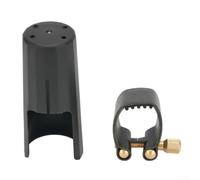 AugustknowU Leather Saxophone Mouthpiece Ligature with Cap Designed to Enhance Sound for Various Instruments (For Alto)