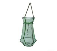 AugustknowU Nylon Coated Fish Basket Crab Trap Featuring Soft Steel Rim and Foldable Design for Practical Fishing Use (B-33cm)
