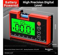 AugustknowU Pocket Digital For Mini Level With Strong Magnetic Base, High Precision Angle And Slope, Large Display, Relative And Absolute Modes, Rechargeable/Battery, Compact Tool For Trades(B)